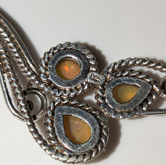 Jewelry Sterling And Opal Statement Necklace Poshmark